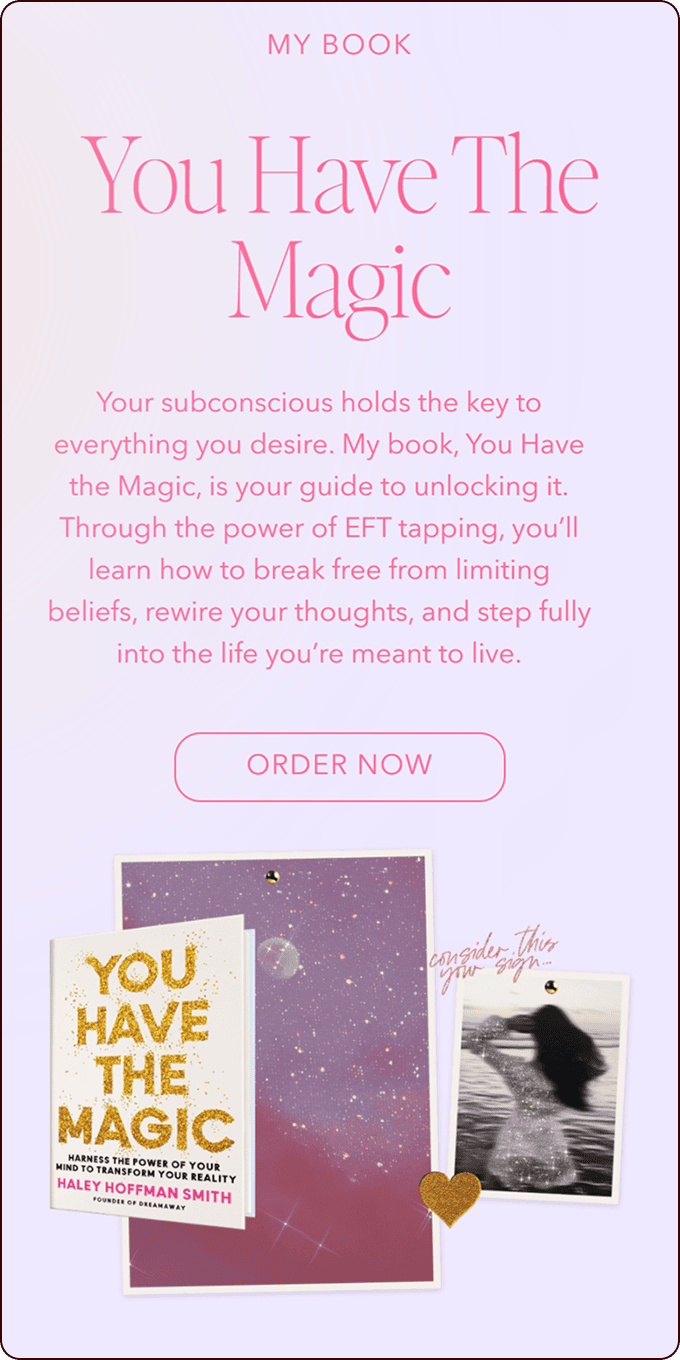 A promotional image for the book "You Have The Magic" by Haley Hoffman Smith, featuring the book cover and a blurred photo beside it, with a brief description and an "Order Now" button. | Wonderly