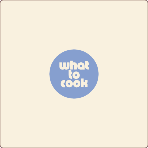 A cream background with a blue circle in the center containing the words "what to cook" in bold white text. | Wonderly